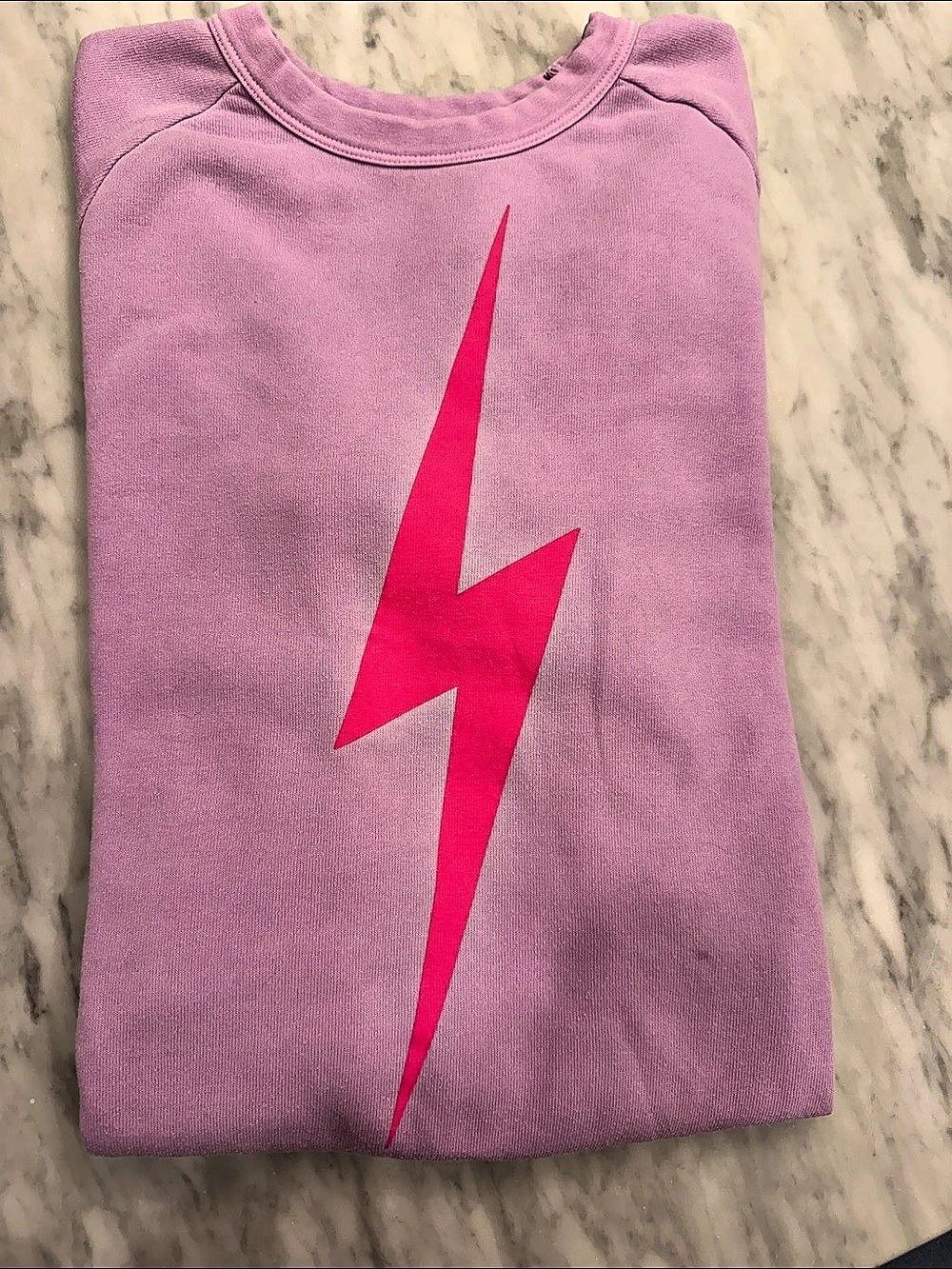Aviator Nation Bolt Crew Sweatshirt Pink Size Small